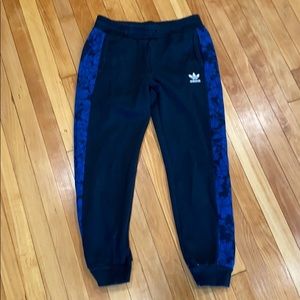 Adidas sweatpants with floral print